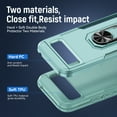 thumbnail image 5 of for Google Pixel 7 Pro Case, Slim Fit Military Grade Drop Tested Dual Layer Shockproof Case with 360 Ring Holder Kickstand Protective Rugged Car Magnetic Non-Slip Phone Case,Green, 5 of 10