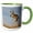 Green/White, variant on 3drose, Pronghorn Antelope Buck, 11oz Two-tone Green Mug