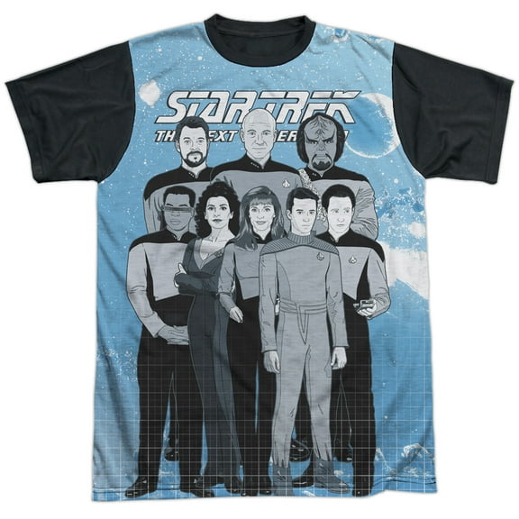 Star Trek Tng Comic Cast Unisex Adult Halloween Costume Sublimated T Shirt