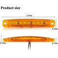 thumbnail image 2 of LINLIN LED Side Marker Lights, 10 Pieces LED Indicators Lights Led Marker Clearance Lights 9 LED Truck Side Lights 24V, 2 of 6