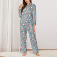 thumbnail image 2 of Sikiie Abstract leaves fox Pajamas for Women Set, Womens Pajama Sets, Lounge Sets for Women, 2pjs for Women-XX-Large, 2 of 7