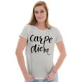 thumbnail image 3 of Carpe Diem Seize Day Inspiring Womens Slim Fit Graphic Tee Brisco Brands M, 3 of 5
