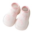 thumbnail image 4 of Otqutp Toddler Sneakers Spring/summer Mesh Breathable Baby Shoes and Socks Comfortable Non Slip Baby Rubber Soled Socks and Shoes(Pink,3-3.5 Years), 4 of 4
