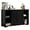 Black, variant on GORELAX Buffet Cabinet with Storage, Stackable Kitchen Sideboard w/Sliding Doors, Storage Cupboard w/Adjustable Shelves, Console Table, Narrow Buffet Table for Living Room (Espresso)