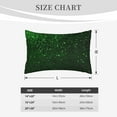 thumbnail image 4 of Sikiie Green Sparkling Print Plush Pillow Cover, Wrinkle-proof and Stain-resistant Pillow Protector without Pillow Core, Home Decoration-14"x20", 4 of 6
