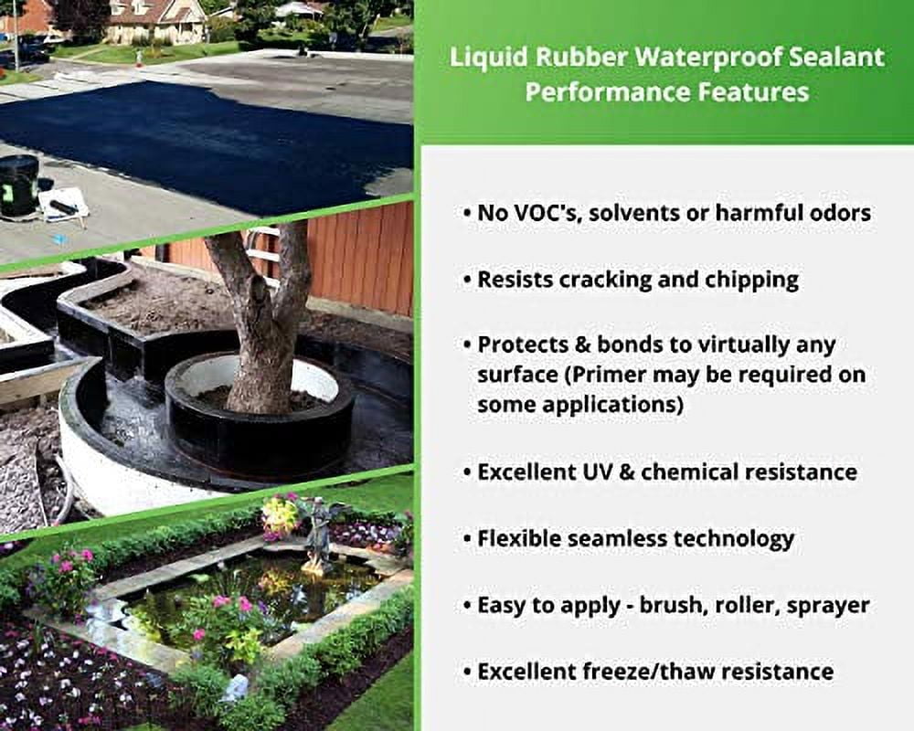 Liquid Rubber 5-Gallon Waterproof Sealant - Original Black (22602) for sale  online