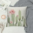 thumbnail image 2 of ARISTURING  Ink Painting Watercolor Grey Green Cactus Summer Decorative Lumbar Pillowcase Throw Pillow Cover Case Chair Sofa Bed Home Decoration Rectangular, 2 of 5