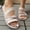 Beige, variant on Women Bohemian Shoes Solid Roman Wrap Strap Flat Beach Layout for Summer Outer Wear Leisure Time