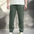 thumbnail image 2 of Kalauyu Men's Cargo Sweatpants Baggy Joggers Casual Drawstring Pants Tapered with Pockets, 2 of 3