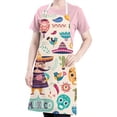 thumbnail image 5 of Colorful Mexican Elements Apron-Garden Aprons for Women with Pockets-Cotton Linen Waterproof Kitchen Cooking Gardening Aprons Adjustable for Kitchen,Cooking,BBQ and Salon 32"x27", 5 of 7