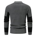thumbnail image 4 of PNTUTB Mens Fashion Casual Color-blocked Long Sleeve Knitted Slim Fit Turtleneck Warm Pullover Sweater, 4 of 5