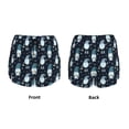 thumbnail image 3 of Balery Christmas Gnome blue Pantalones cortos deportivos para mujer con forro y dos bolsillos, elásticos, para entrenamiento, gimnasio, yoga-X-Large, 3 of 7