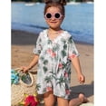 thumbnail image 3 of BULLPIANO Girls Swimsuit Cover Up Dress Short Batwing Sleeves Summer Beach Mesh Swim Cover Up Size 4-7 Years, 3 of 9