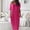 (Fasion 13)Hot Pink, variant on Women's Solid Color Loose-Fitting Home Wear Long Dress Summer Casual Short Sleeve Round Neck Ankle-Length Dress