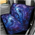 thumbnail image 3 of Yuyamidu 14 PCS Dolphin Car Seat Covers Set with Steering Wheel Cover Seat Belt Pads Galaxy Armrest Cover Butterfly Headrest Covers Coasters Keychain for SUV Van Truck, 3 of 7