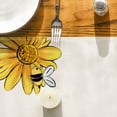thumbnail image 7 of Bee Sunflower Summer Table Runner, Seasonal Spring Flowers Kitchen Dining Table Decoration for Home Party Decor, 7 of 7