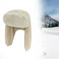 thumbnail image 5 of BLESIYA Winter Cycling Trapper Hats with Earmuffs Thermal Hat Lei Feng Winter Hat Winter Beige, 5 of 8