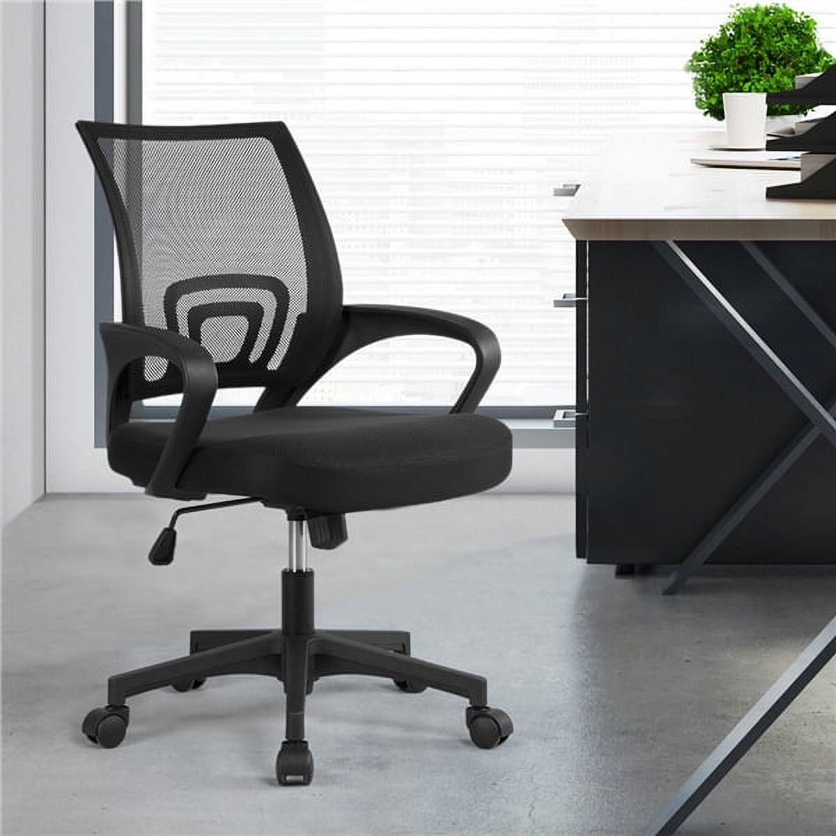Topeakmart Manager's Chair with Lumbar Support & Reclining, 276 lb. Capacity, Black - image 4 of 18