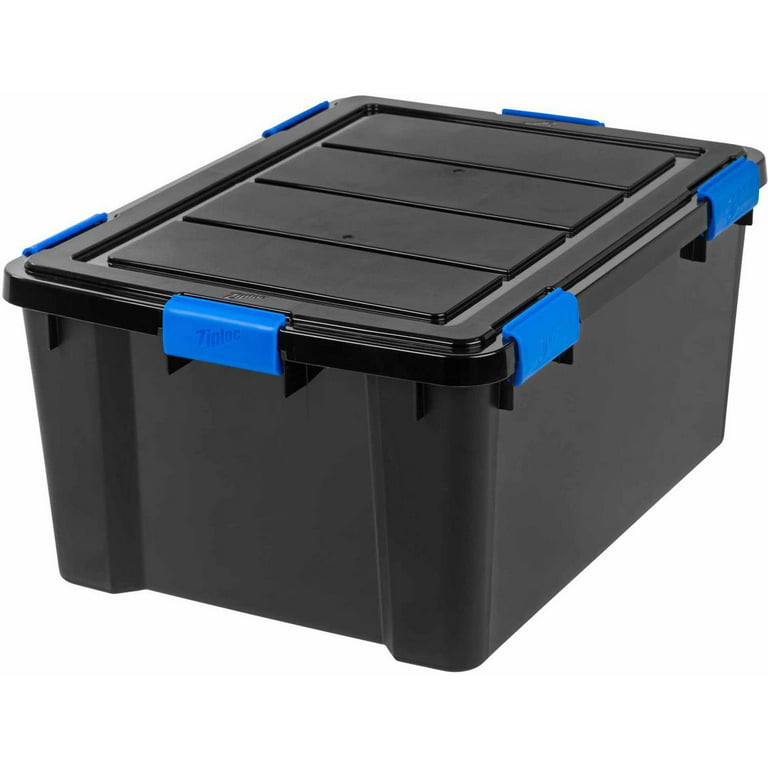 Ziploc 60-Quart (15 Gallon) WeatherShield Storage Box, clear, 4