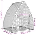 thumbnail image 2 of vidaXL Rabbit Hutch Silver 100x105x120 cm Galvanised Steel, 2 of 5