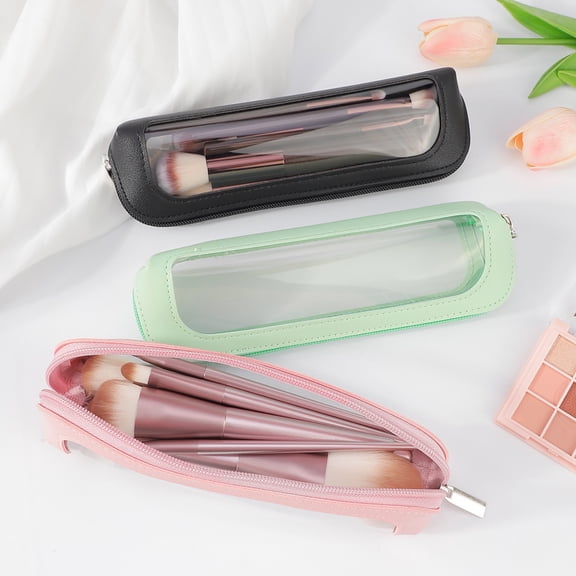 Clear Pencil Pouch Zippered Plastic Pencil Case for Girls School Supplies Bulk, Essential Classroom Must Haves Back To School Essentials Organizer.