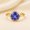 Rose Plated, variant on Round Cut Iolite Solitaire Ring, 925 Sterling Silver Yellow Gold Plated Promise Ring, Trendy Handmade Jewelry, Gift Jewelry For Her