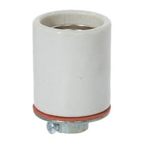 B&P Lamp E26 Heat Resistant Keyless Porcelain Socket for Ceiling Fixtures and Lamp Repair, 1/4IP Cap