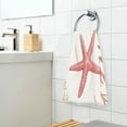 thumbnail image 3 of Yayeee 100% Cotton Hand Towels for Bathroom 16" x 28" Soft Absorbent Kitchen Towel, White Starfish, 3 of 7