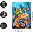 thumbnail image 2 of Spring Flower Garden Flag Dragonfly flags Welcome Summer House Flag for Outdoors 28 x 40 Double Sided Large Decorative Flag, 2 of 10