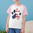 thumbnail image 2 of CFLVAEK T-Shirts du 4 Juillet pour Enfants, T-Shirts Graphiques avec Drapeau Américain, Manches Raglan Courtes, T-Shirts Patriotiques, Hauts à Col Rond pour la Fête de l'Indépendance, 13 Ans, 2 of 8