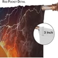thumbnail image 6 of Basketball Blackout Curtains,Abstract Cool Flame Splash Lightning Basketball Prints Rod Pocket Window Treatments Drapes for Boys Girls Teens Bedroom Nursery52x84in, 6 of 6