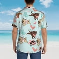 thumbnail image 6 of Easygdp Cute Pug Dogs Men's Hawaiian Shirts Print Lapel Short Sleeve for Beach, vacation, party, casual occasions - Small, 6 of 9