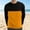 Yellow, variant on Men's Spring Fall Long Sleeve Tee Shirts Color Block Pullover Casual Round Neck Fitness Sports Basic Tops