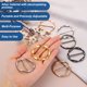 thumbnail image 3 of Uxcell 4 Paquete Clips para Camiseta, 34mm(1-5/16") Clip de Anillo de Seda de Metal para Mujeres, Bufanda, Camiseta Suelta, Dorado/Plata Brillante, 3 of 6