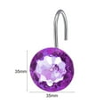 thumbnail image 7 of Cheers US 12Pcs /Set Shower Curtain Hooks Rings for Bathroom, Stainless Steel Rustproof Shower Curtain Hangers Double Hooks Glide Anti Rust Crystal Rhinestones Hooks Rods Curtains and Liner, 7 of 7