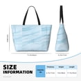thumbnail image 4 of Fotbe Light Blue Marble Bolsa de Viaje para Playa - Resistente al Agua, Bolsa Tote de Gran Capacidad y Ligera con 7 Bolsillos para Mujeres y Hombres, 4 of 7