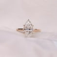 thumbnail image 2 of Cora Jewellery 2CT Marquise Moissanite Engagement Ring For Women, 18K Rose Gold, 2 of 7
