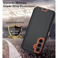 thumbnail image 5 of for Samsung Galaxy S24+ / S24 Plus Case with HD Screen Protector [Not fit S24 / S24 Ultra], Samsung S24+Plus Phone Case,Heavy Duty Case for Samsung S24 Plus 6.7" (BeltClip_BlackOrange), 5 of 7