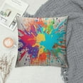 thumbnail image 2 of COMIO  Splash Ink Graffiti Throw Pillow Cushion Covers Color Background of Paint Splashes Decorative Square Accent Pillow Case, 2 of 5