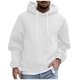 thumbnail image 1 of Men's Solid Color Plush Warm Coat Fleece Sweater Casual Coat Pocket Sweater Autumn Winter Coat 2XL, 1 of 5