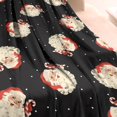 thumbnail image 3 of Black Christmas Santa Pattern Blanket,Comfortable Soft Lamb Wool Throw Blanket,All Season,Warm Lightweight Blankets for Sofa Bed Couch Living Room Chair,40"x50", 3 of 4