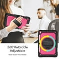 thumbnail image 2 of For iPad 9th/8th/7th Generation 10.2 inch Case, 360 Rotating Shockproof Cover with Stand, Screen Protector, Shoulder Strap, Rose PC, 2 of 7