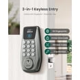 thumbnail image 4 of DESLOC C110 Smart Door Lock with Touchscreen, Keyless Entry Door Lock with 100 Fingerprints Storage, Keypad Deadbolt for Front Door, 12-Month Battery, Easy Installation-Nickel, 4 of 9