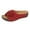 Red, variant on Mostsola Womens Sandals Boho Flower Slide Sandals Comfortable Wedges Heels Casual Summer Slippers