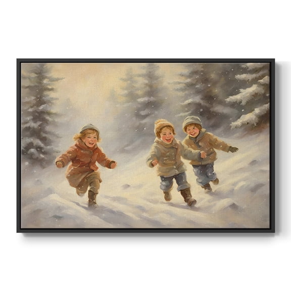 Vintage Landscape-CLXXVII By Wexford Home Framed in Black Wood Gallery Wrapped Canvas 17 in. x 25 in.