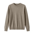 thumbnail image 4 of Tumotour Pullover Tops for Women'S Crew Neck Long Sleeve Straight Winter Sweaters Outfits Knit Fabric Tunic Blouse, 4 of 5