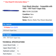thumbnail image 2 of Front Shock Absorber - Compatible with 1993 - 1997 Ford F-Super Duty 1994 1995 1996, 2 of 2