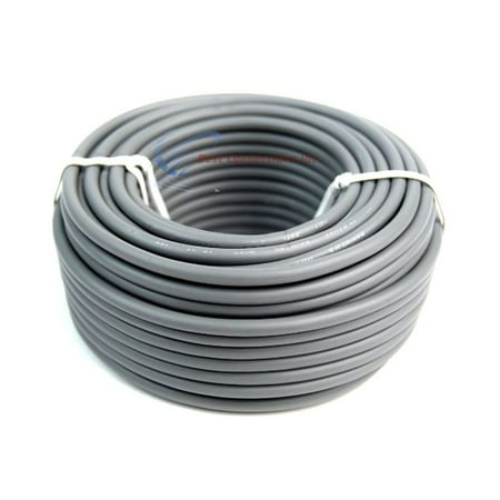 12 Gauge 50 Feet Audiopipe Gray Primary Remote Wire Car Auto Power Cable RV