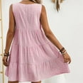 thumbnail image 5 of Pink Ladies Loose Fit Crewneck Dresses for Women Sleeveless Midi Knee Length Lounge Plaid Fall Summer 2025 Clothing Fashion Y2K XL, 5 of 5