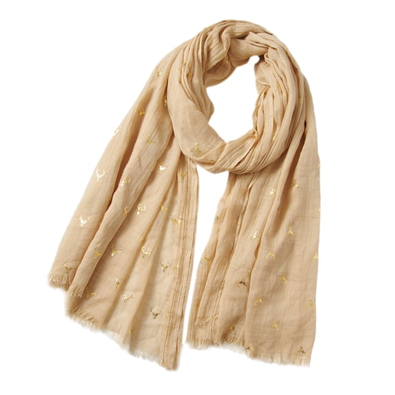 COSMOBETTY Fashion Scarf For Women Cotton and Linen Christmas 180X39.37in 1Set